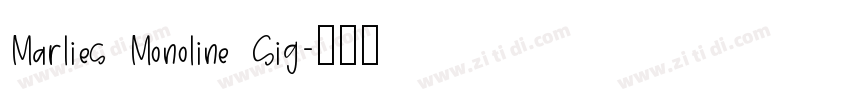 Marlies Monoline Sig字体转换